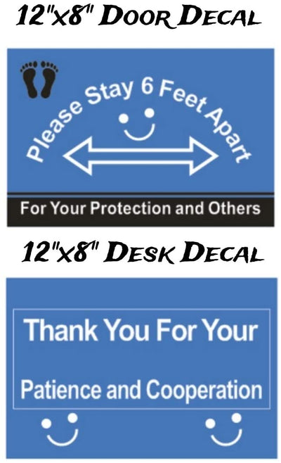 10 Pack of 12.5 Inch Floor Social Distancing Sticker Decals Set for Safety Distance - Big B Products