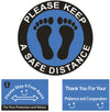 10 Pack of 12.5 Inch Floor Social Distancing Sticker Decals Set for Safety Distance - Big B Products 